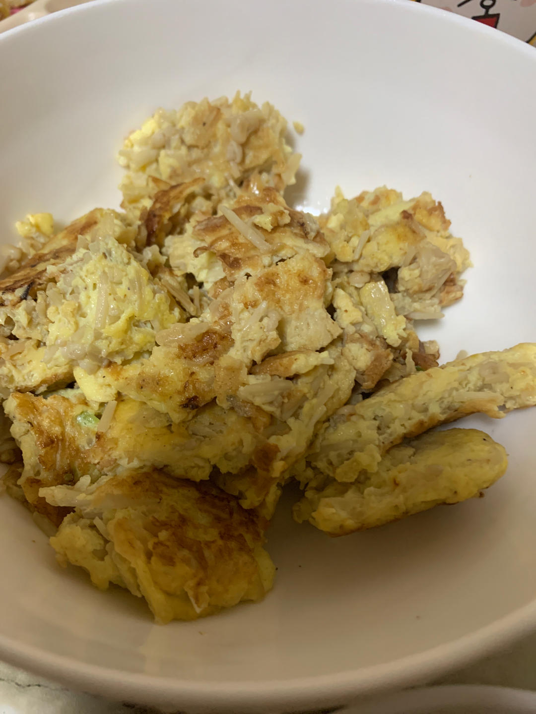 椒盐金针菇鸡蛋饼