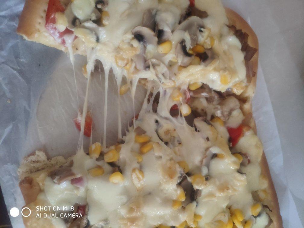鲜虾🍤培根披萨🍕“内附敲好吃的饼皮做法”