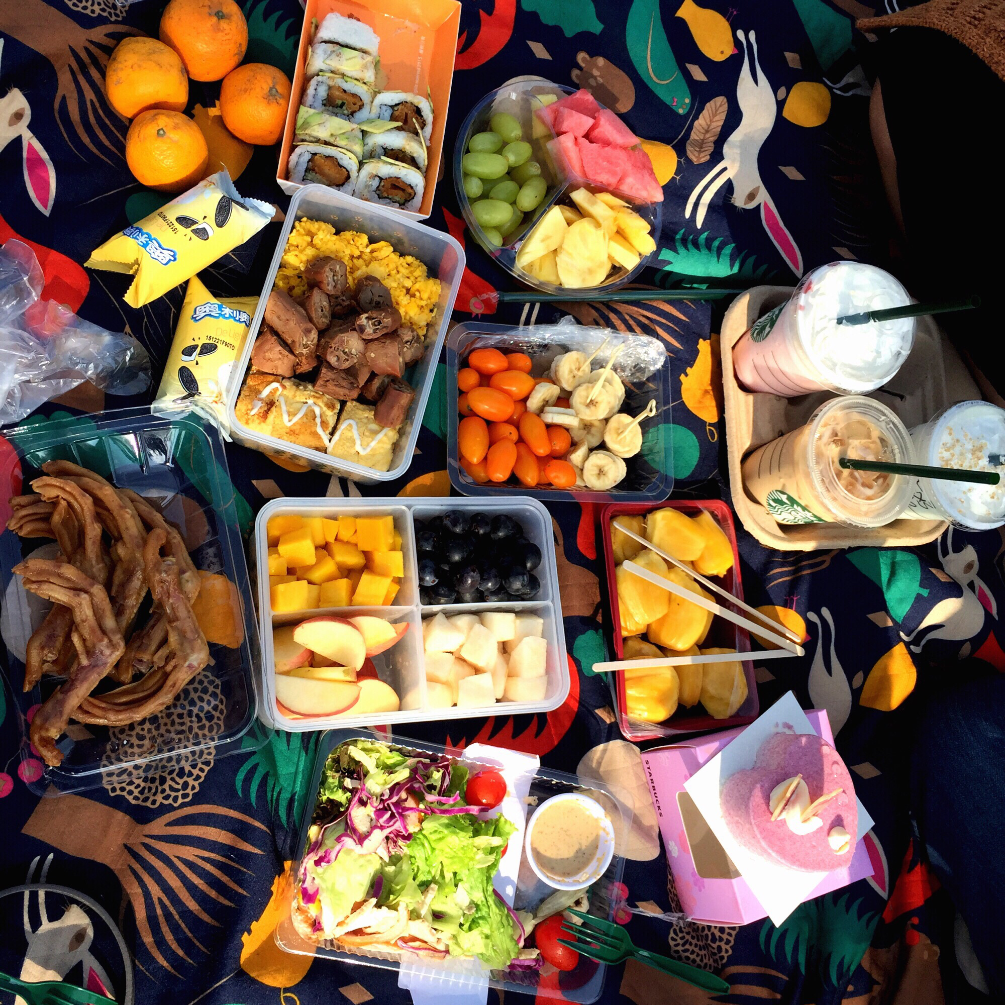 只要有野餐的气氛足够> <