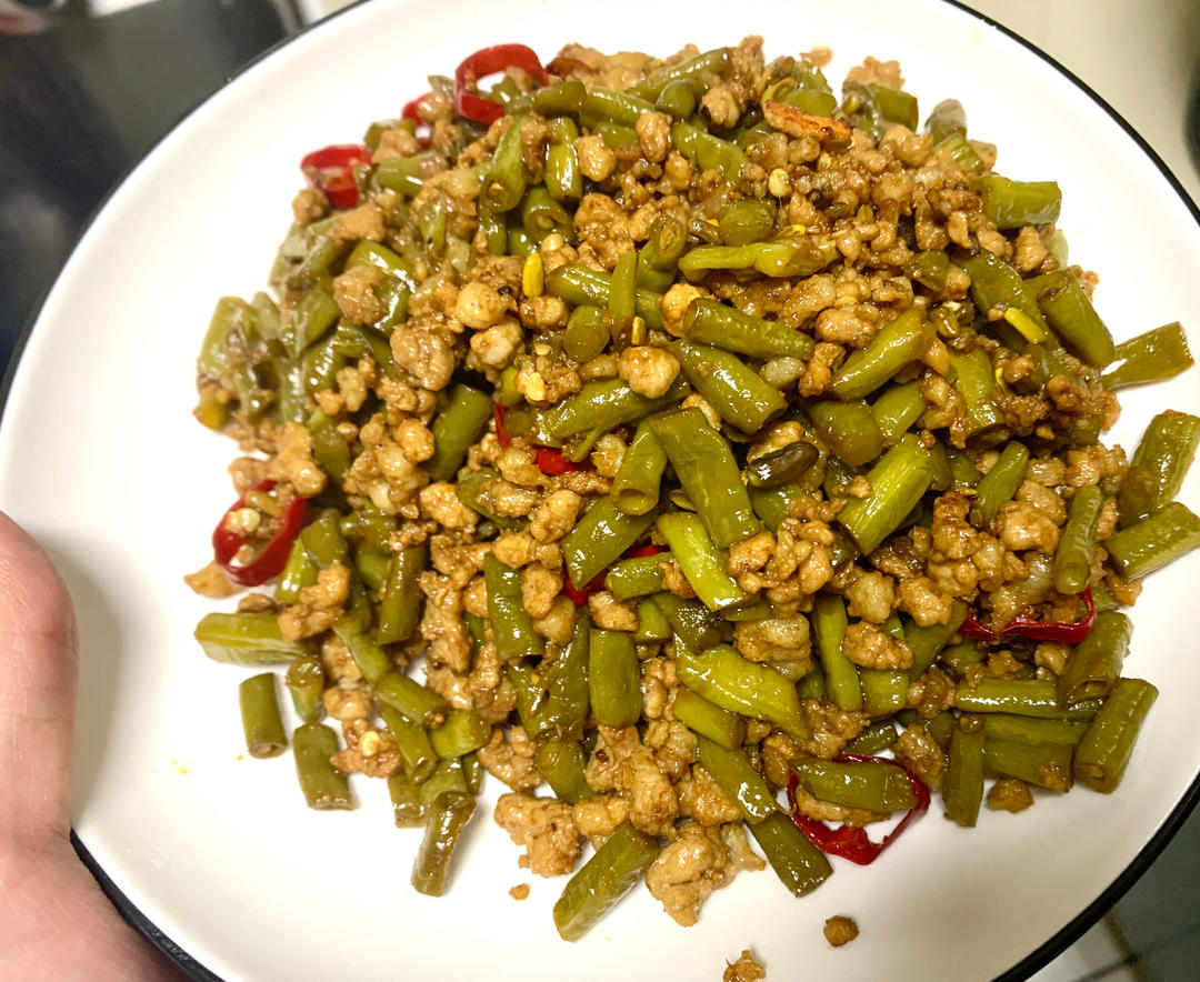 酸豆角炒肉末