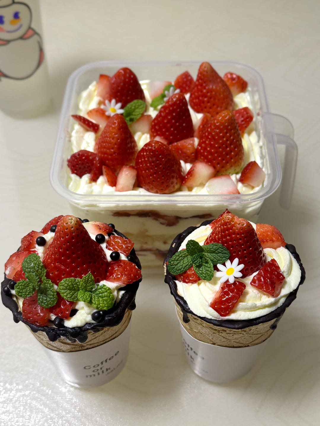 🍓高颜值草莓盒子蛋糕『简单快手』超详细