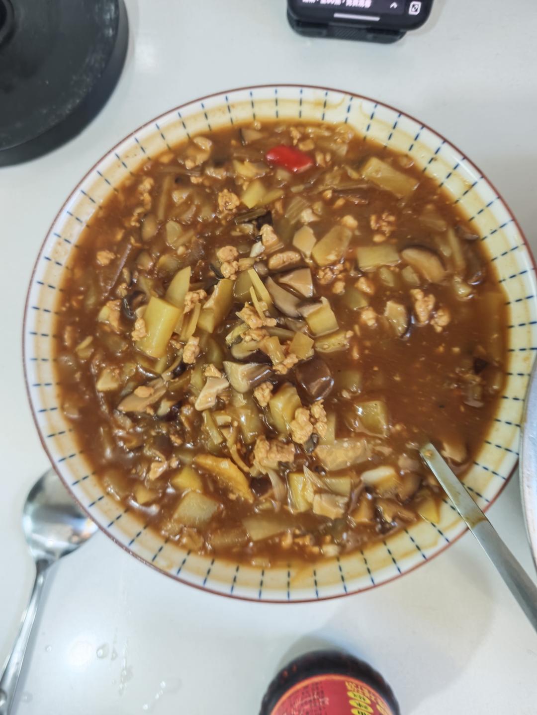 ㊙️香菇土豆肉沫拌饭❗️比外卖还好吃