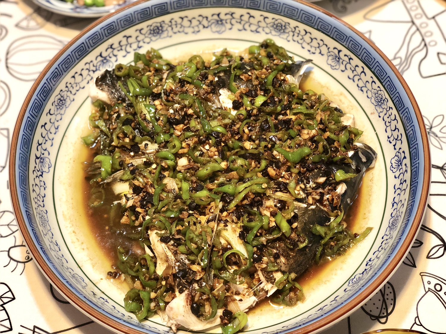 鲜椒豆豉鱼头的做法