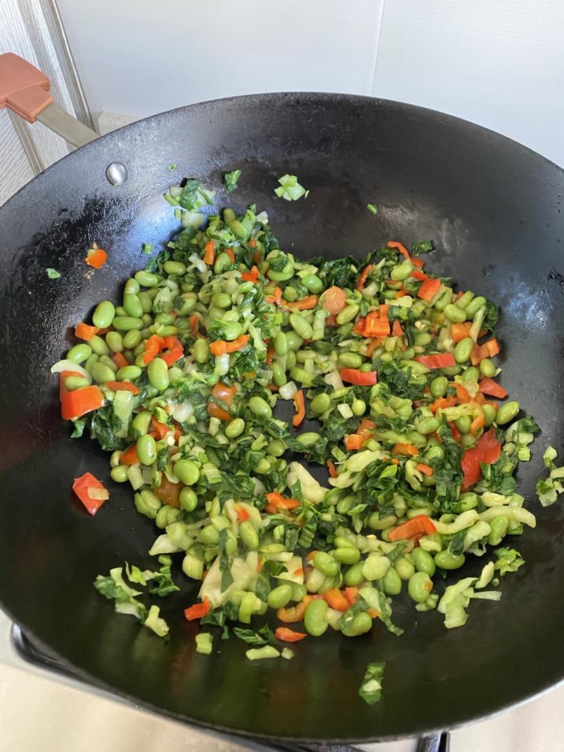 腌菜花炒毛豆