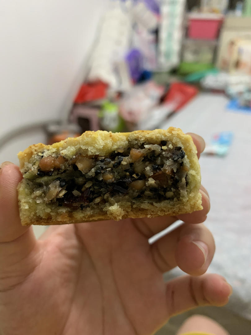 不用转化糖浆的木糖醇伍仁月饼