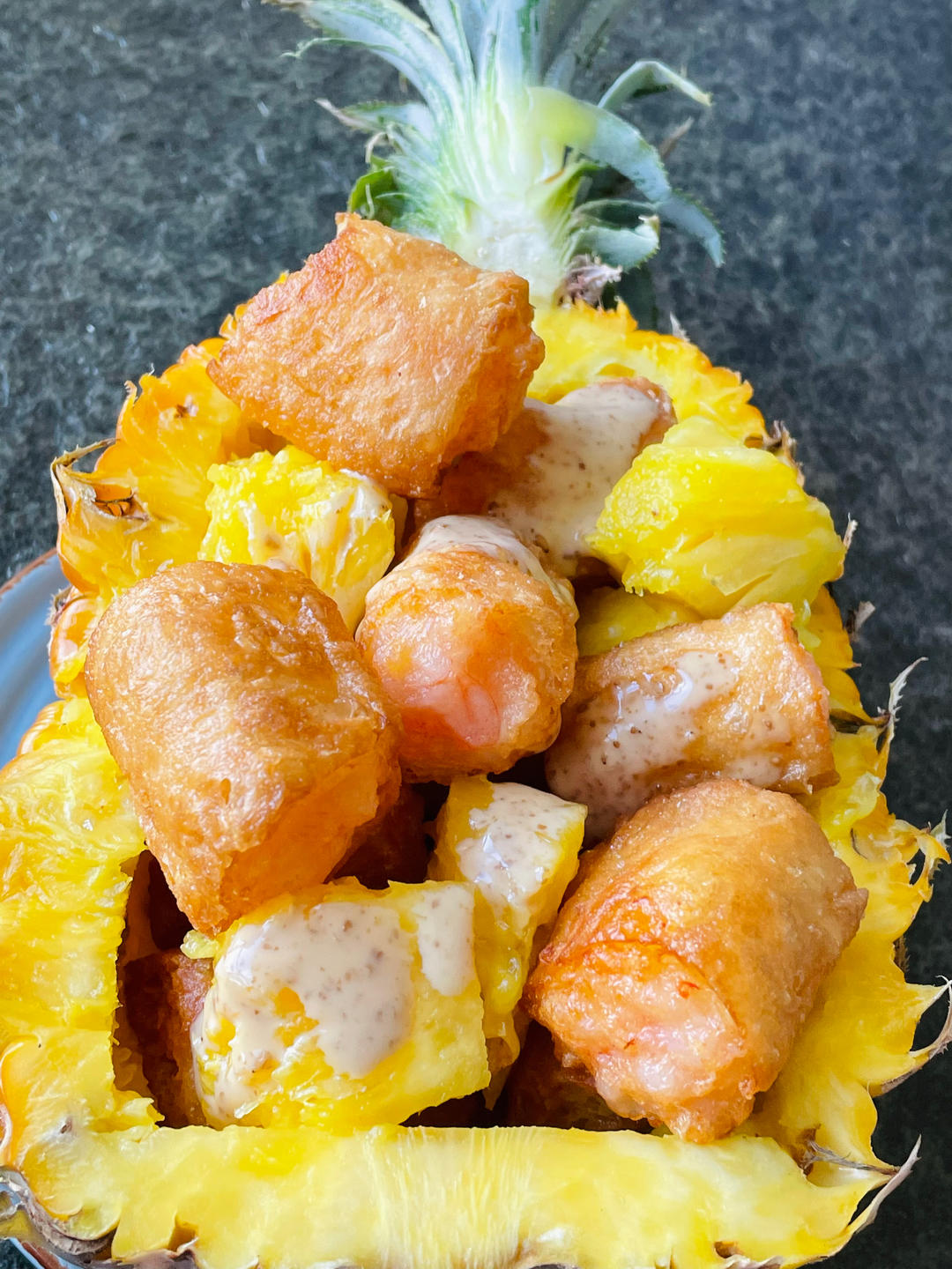 菠萝油条虾