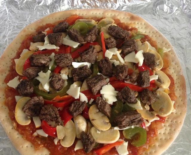 牛肉粒披萨的做法