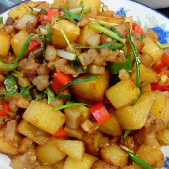 土豆炒脆哨（贵阳style）