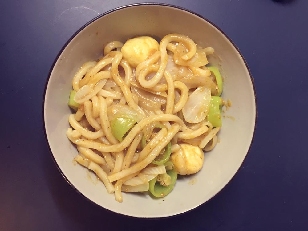 什锦炒乌冬面