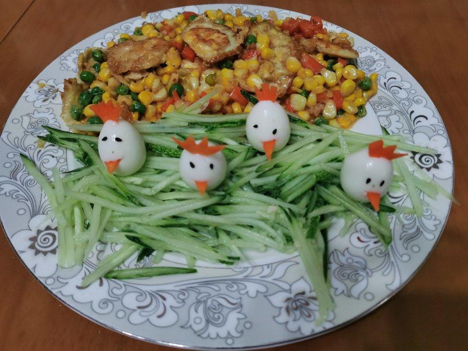 开心鹌鹑蛋小鸡
