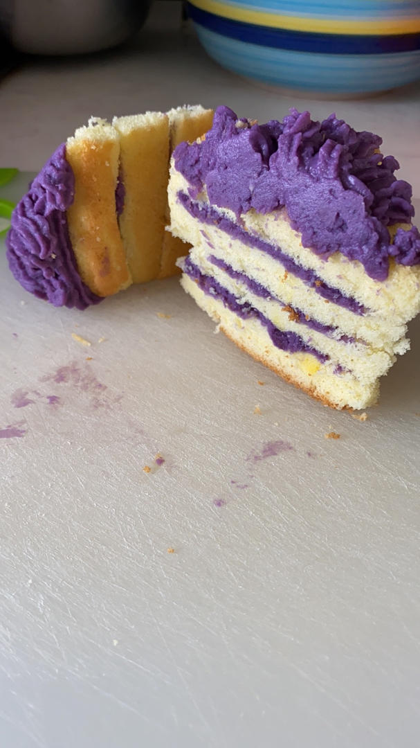 不用打发蛋白的紫薯泥蛋糕