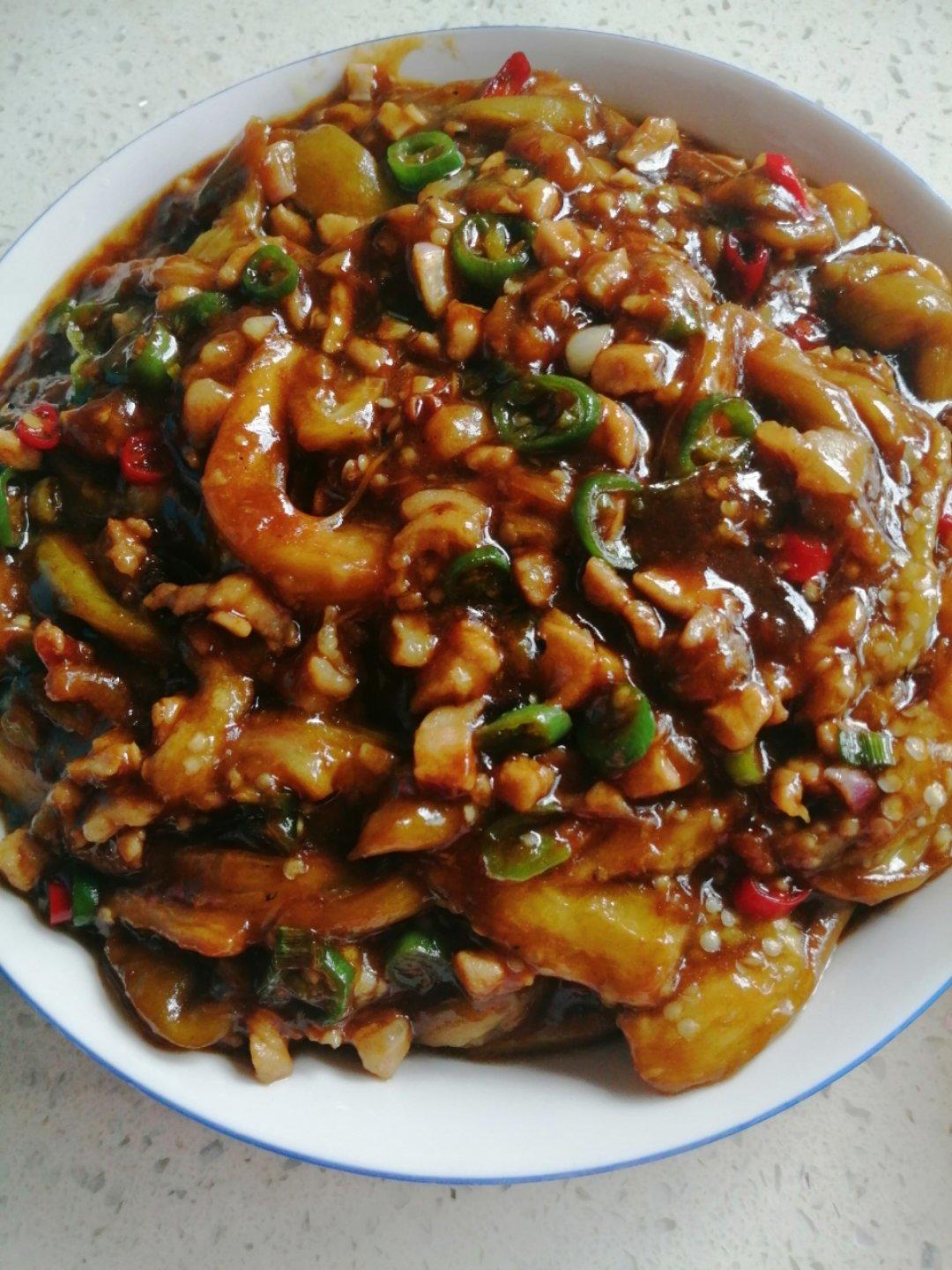 王jy做的肉末茄子