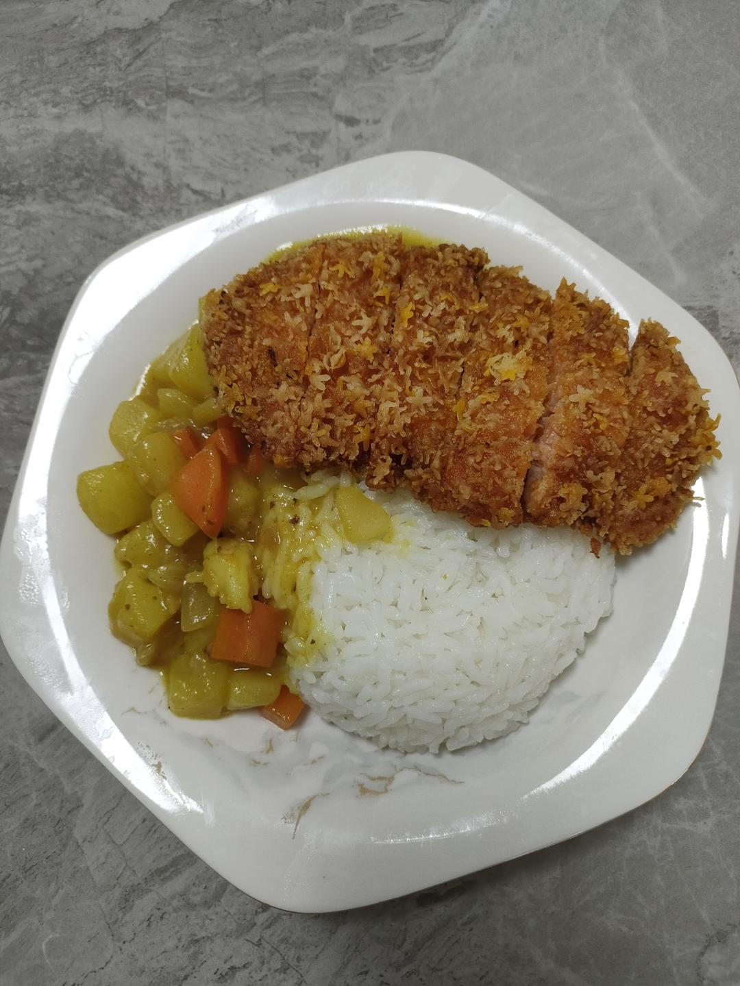 YYDS‼️咖喱鸡排饭也太好吃了吧