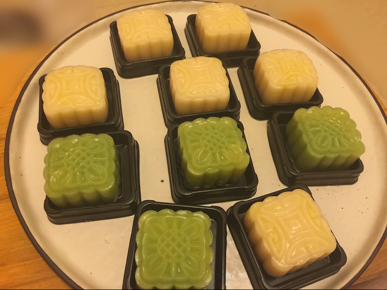榴莲芝士冰皮月饼