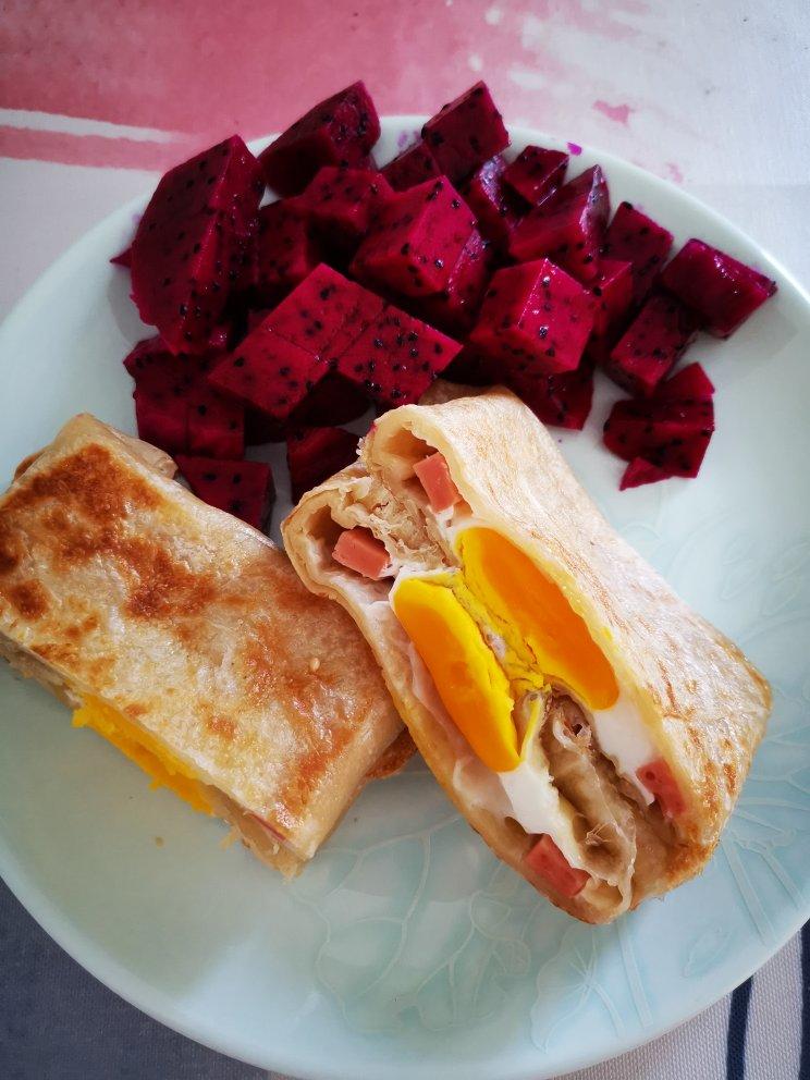 5分钟就能搞定的手抓饼早餐，酥到掉渣～