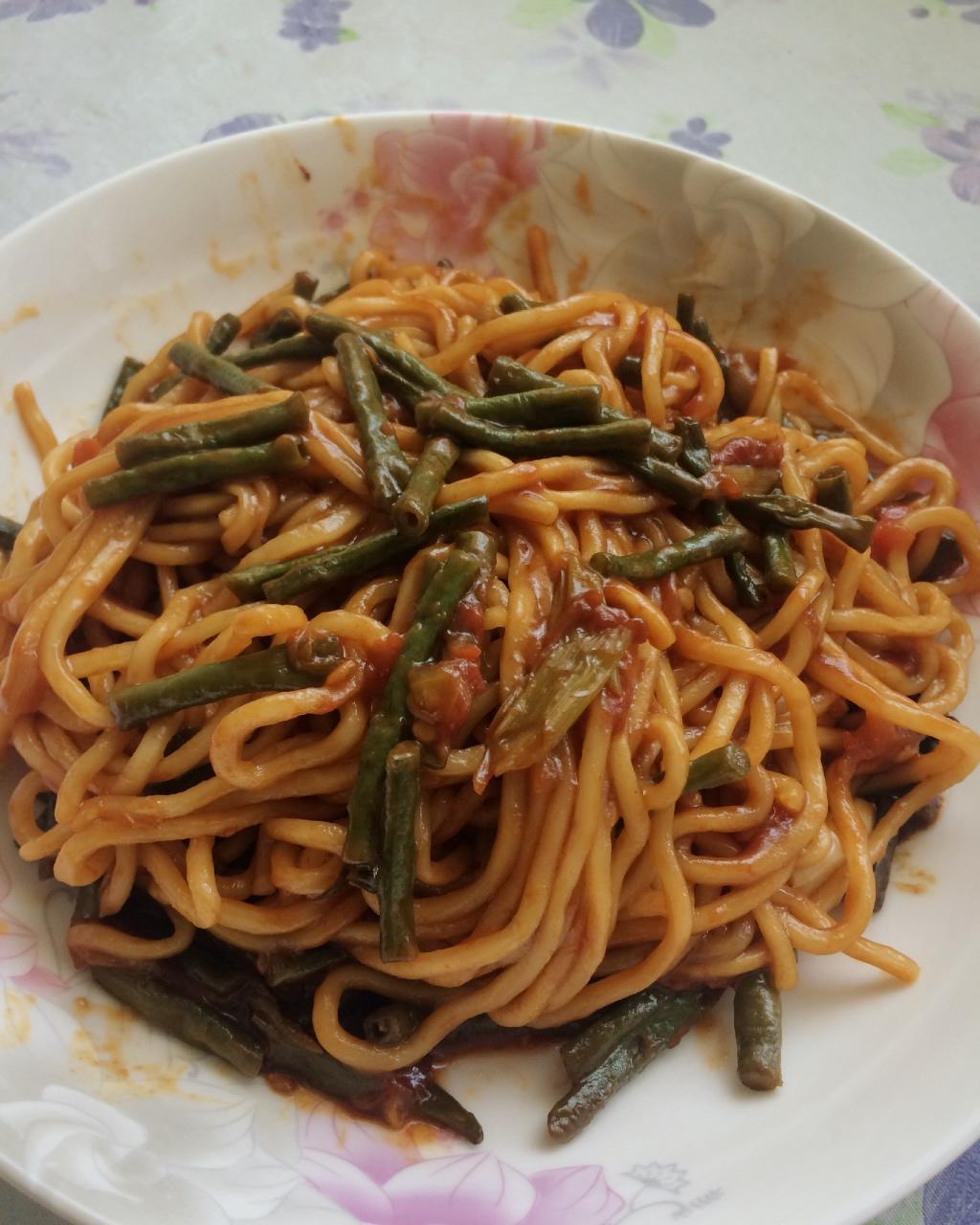堂妈小厨——豆角番茄焖面