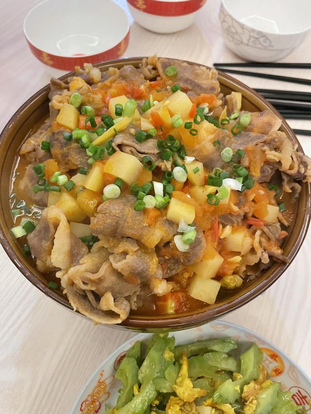 超开胃的番茄土豆肥牛汤‼️下米饭无敌了