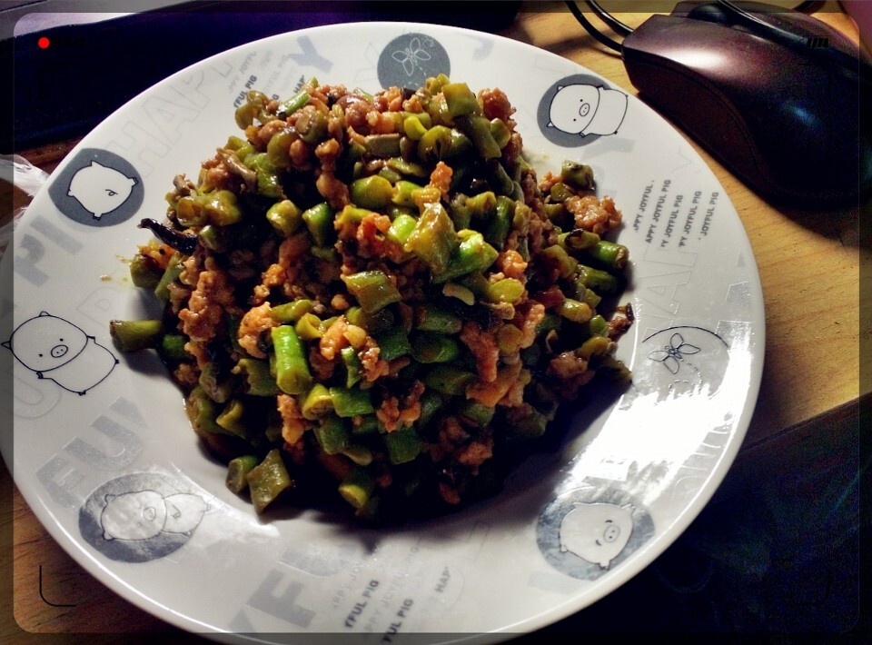 肉沫豆角下饭菜