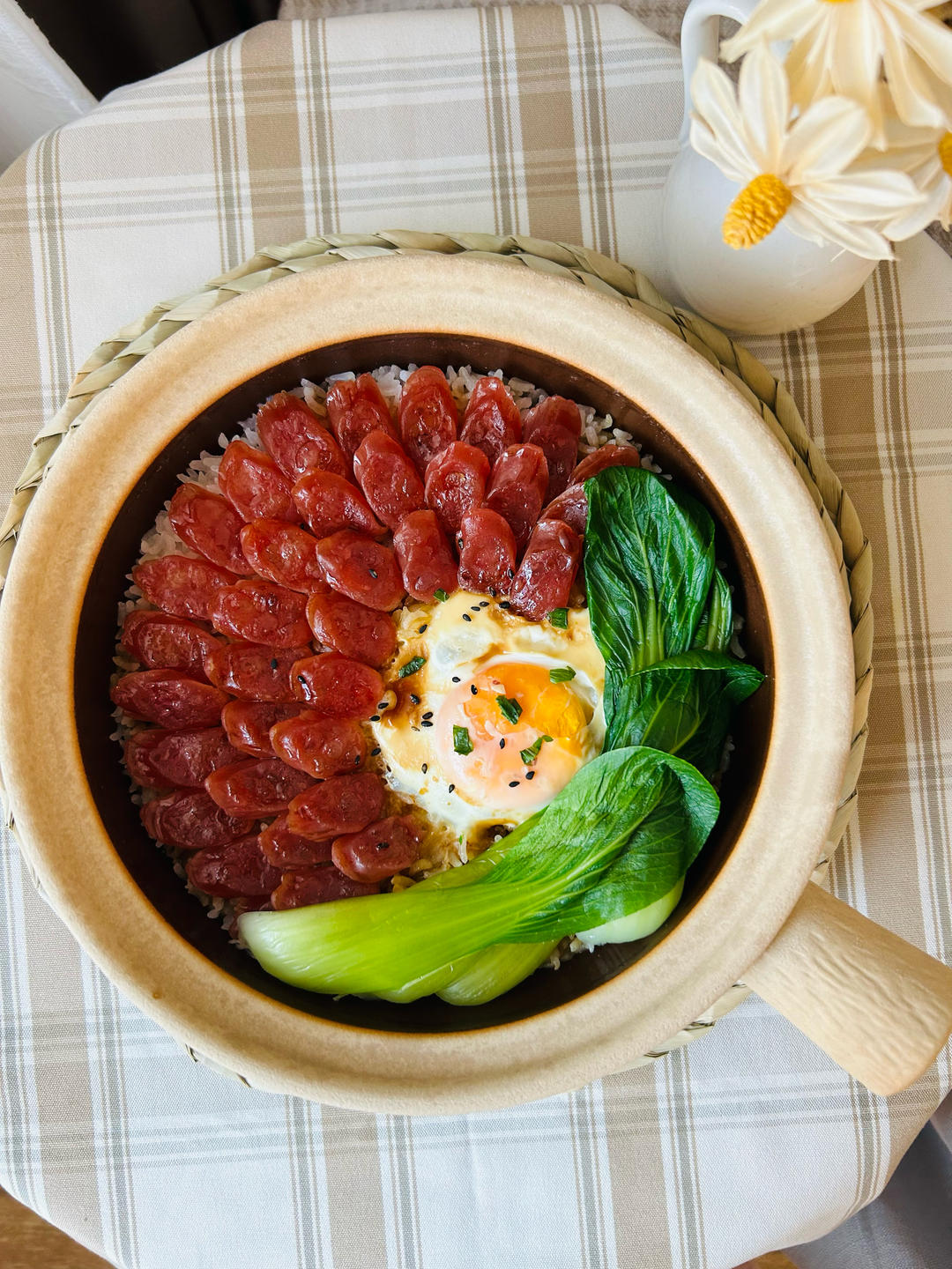 香喷喷的🍲腊肠煲仔饭（砂锅版）超简单神速