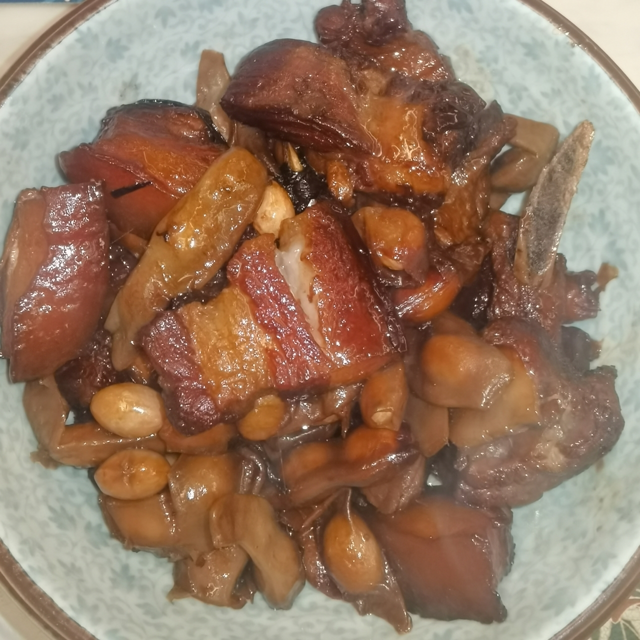 红烧肉炖豆角