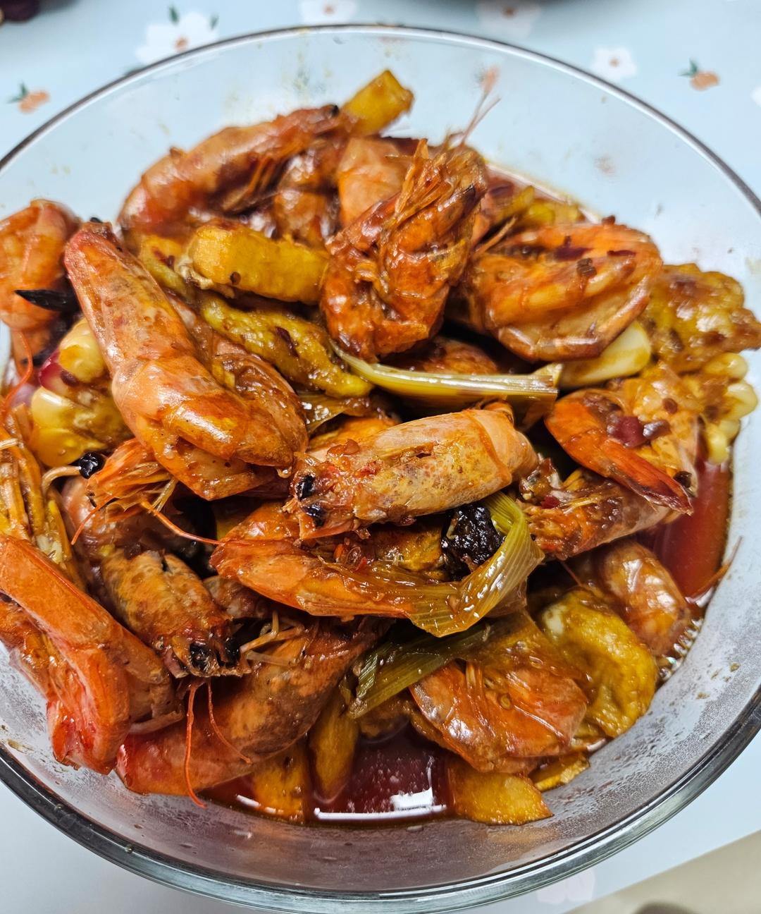 堪比饭店的大虾锅