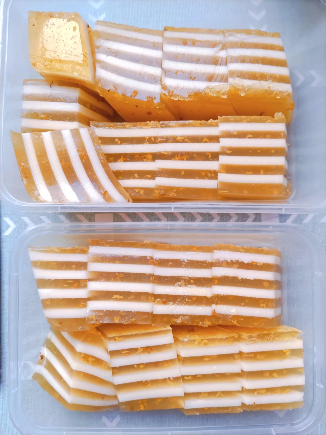 桂花椰汁千层糕(马蹄糕)