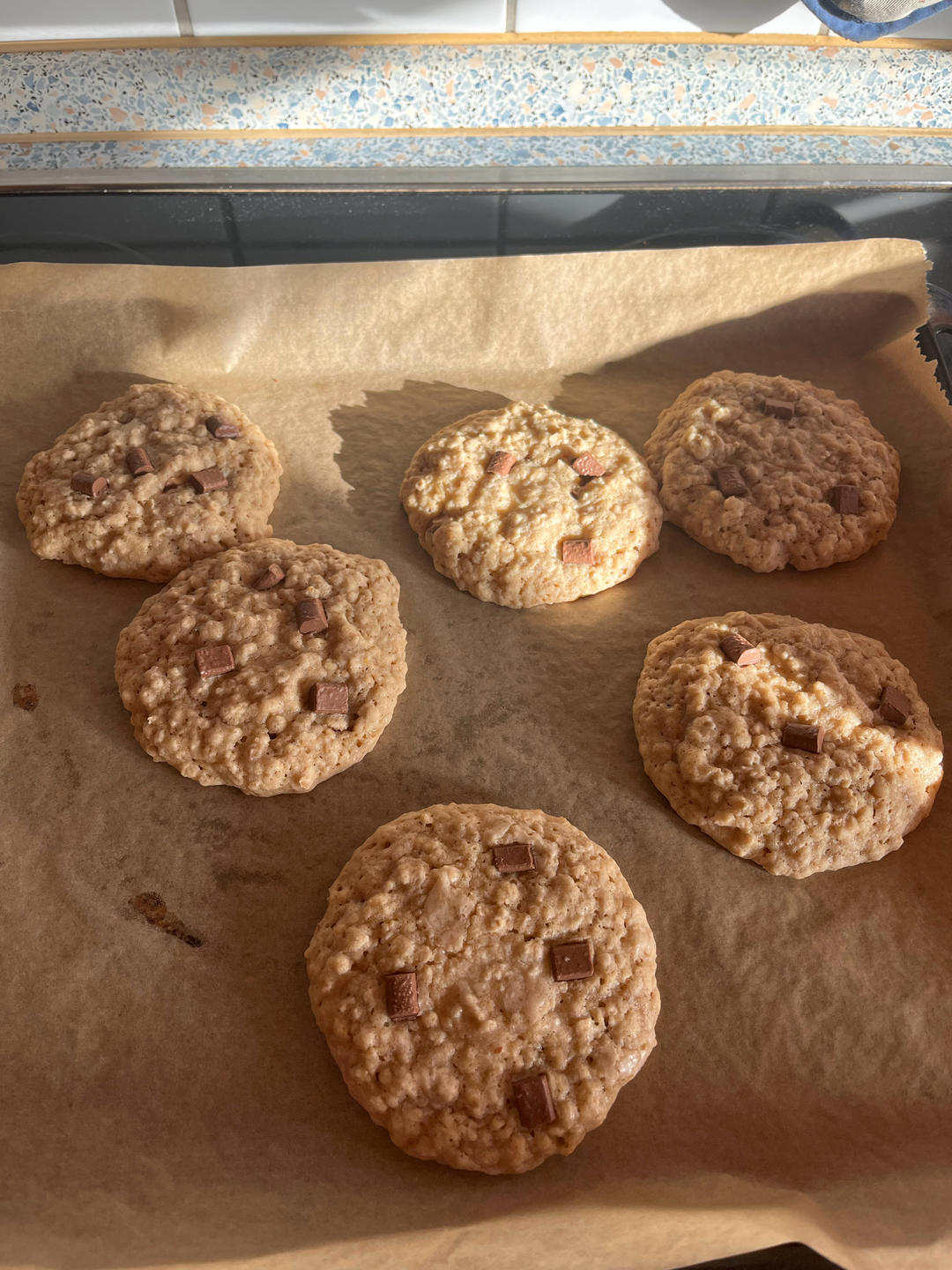 Oatmeal chocolate chip cookies with oil