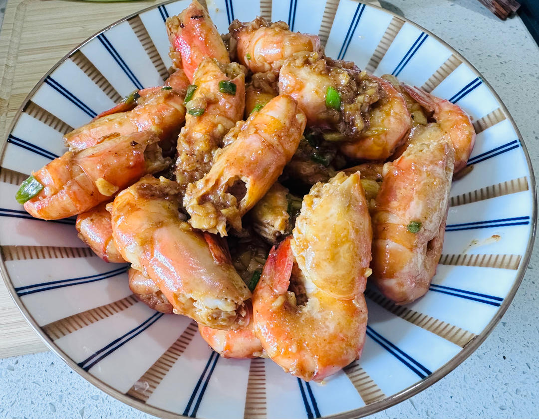 芥末蒜蓉罗氏虾