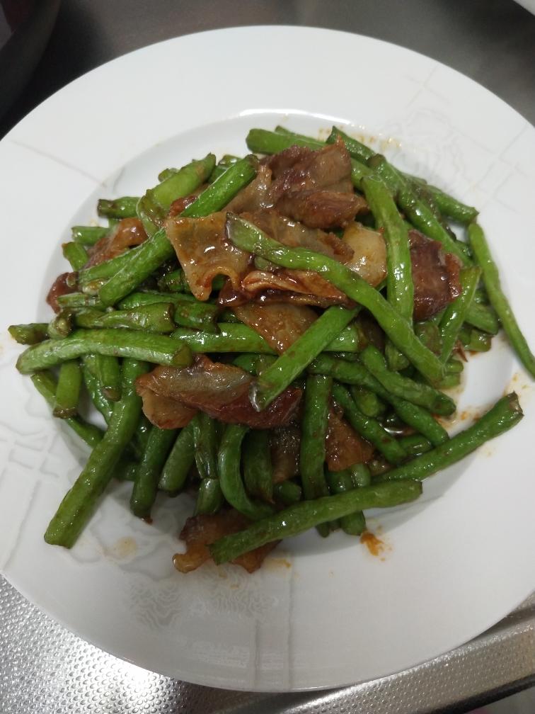 豆角炒五花肉的做法