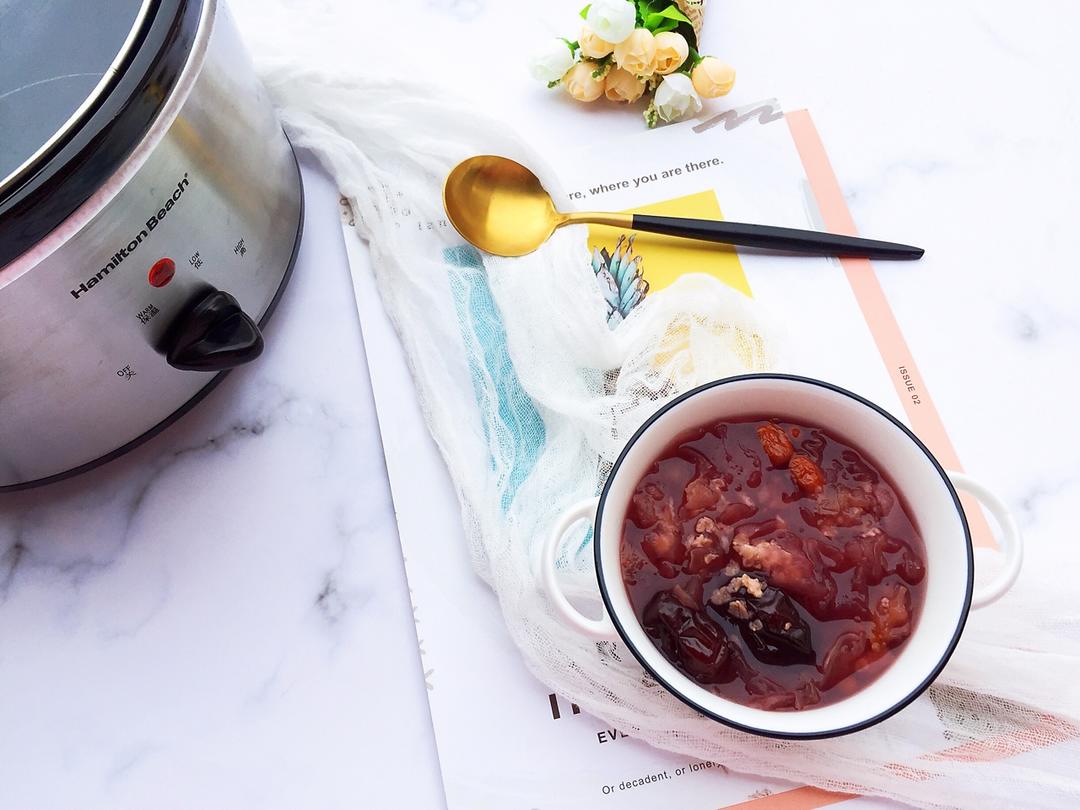 紫薯银耳燕麦羹