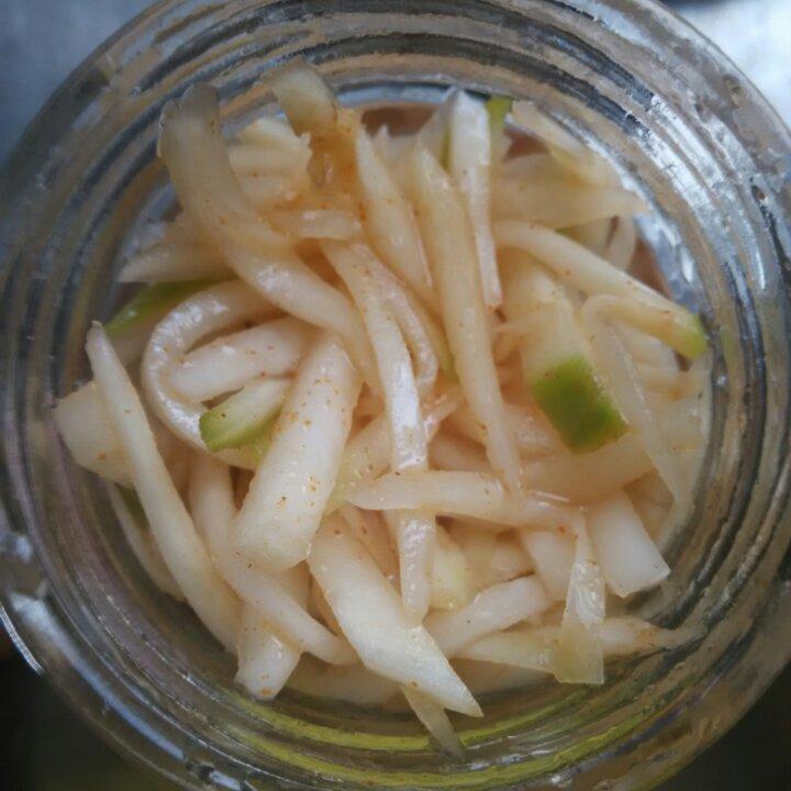 亲亲脸蛋做的腌芥菜疙瘩憋辣菜丝刺激好吃的小咸菜