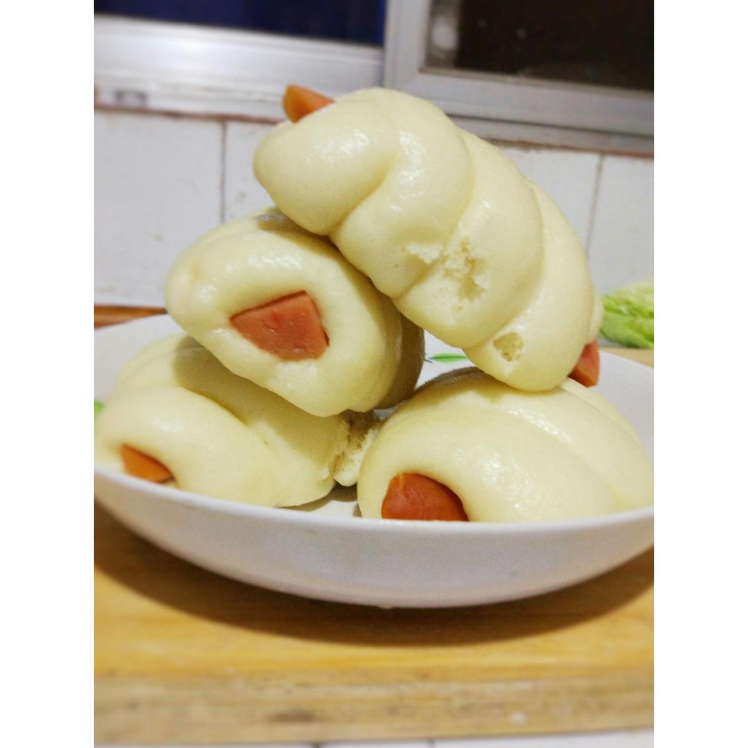 快手火腿卷～一次发酵