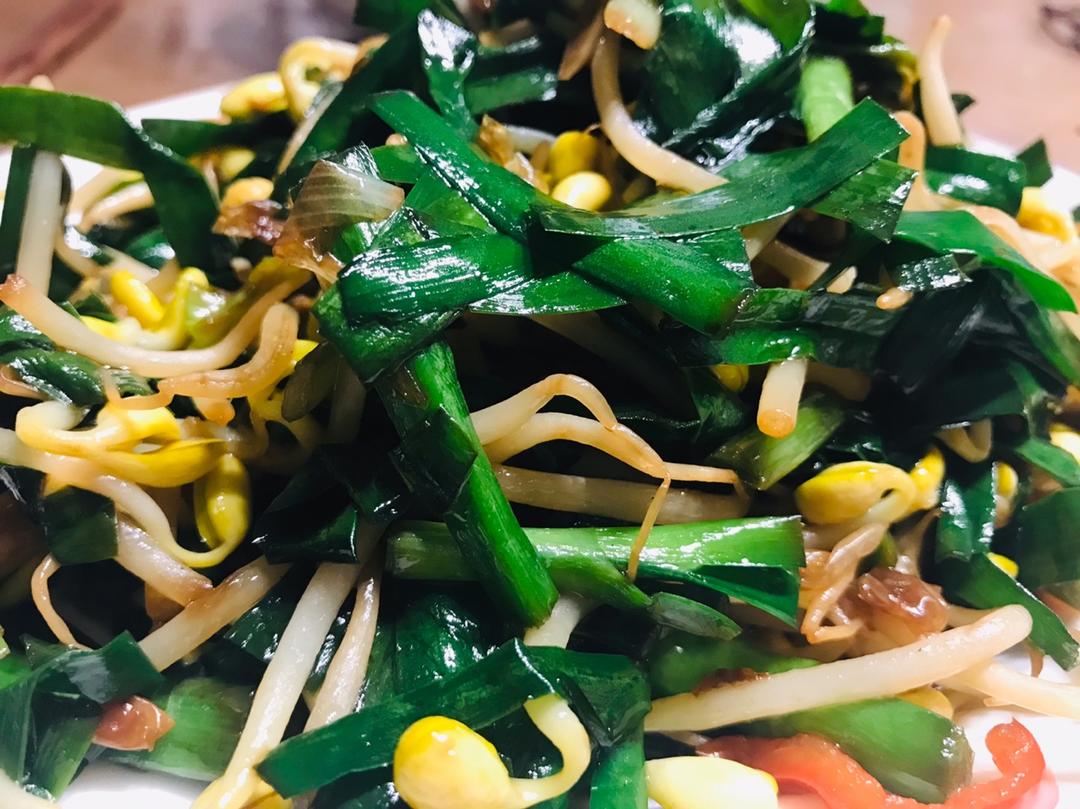 韭菜炒豆芽