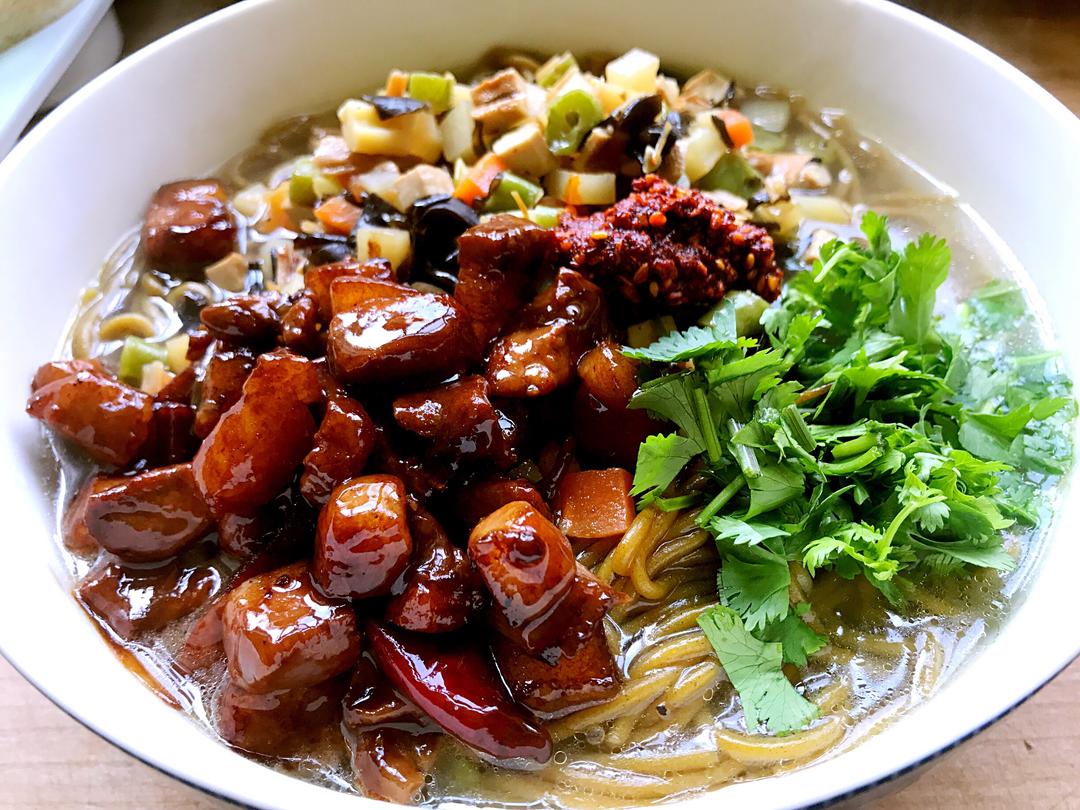 #陕西美食#冒饸饹