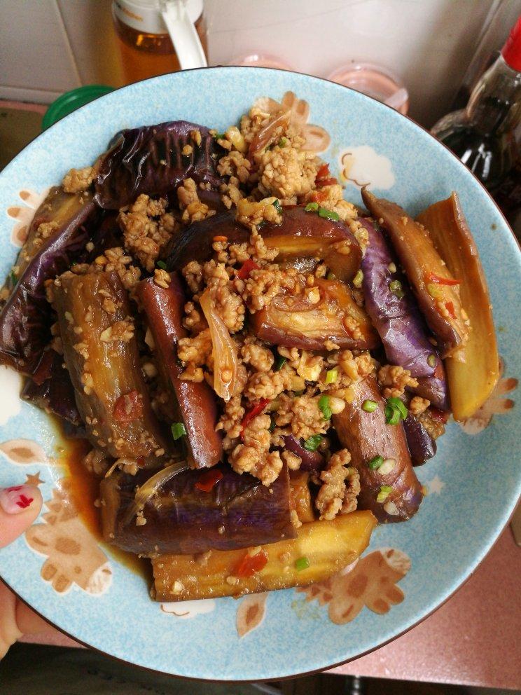红烧肉沫茄子