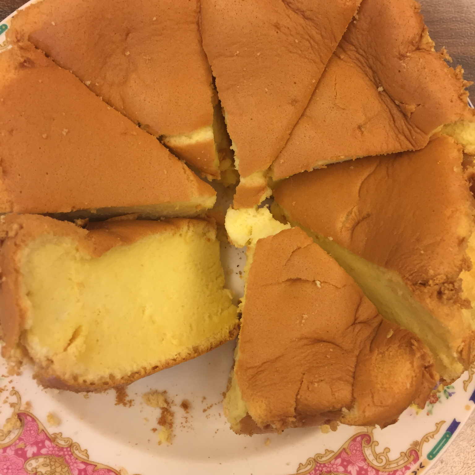 6寸原味戚风蛋糕