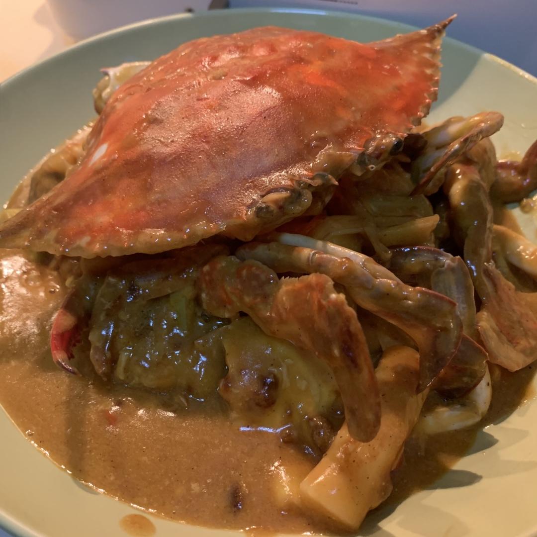 连酱汁都光盘的泰式咖喱炒蟹