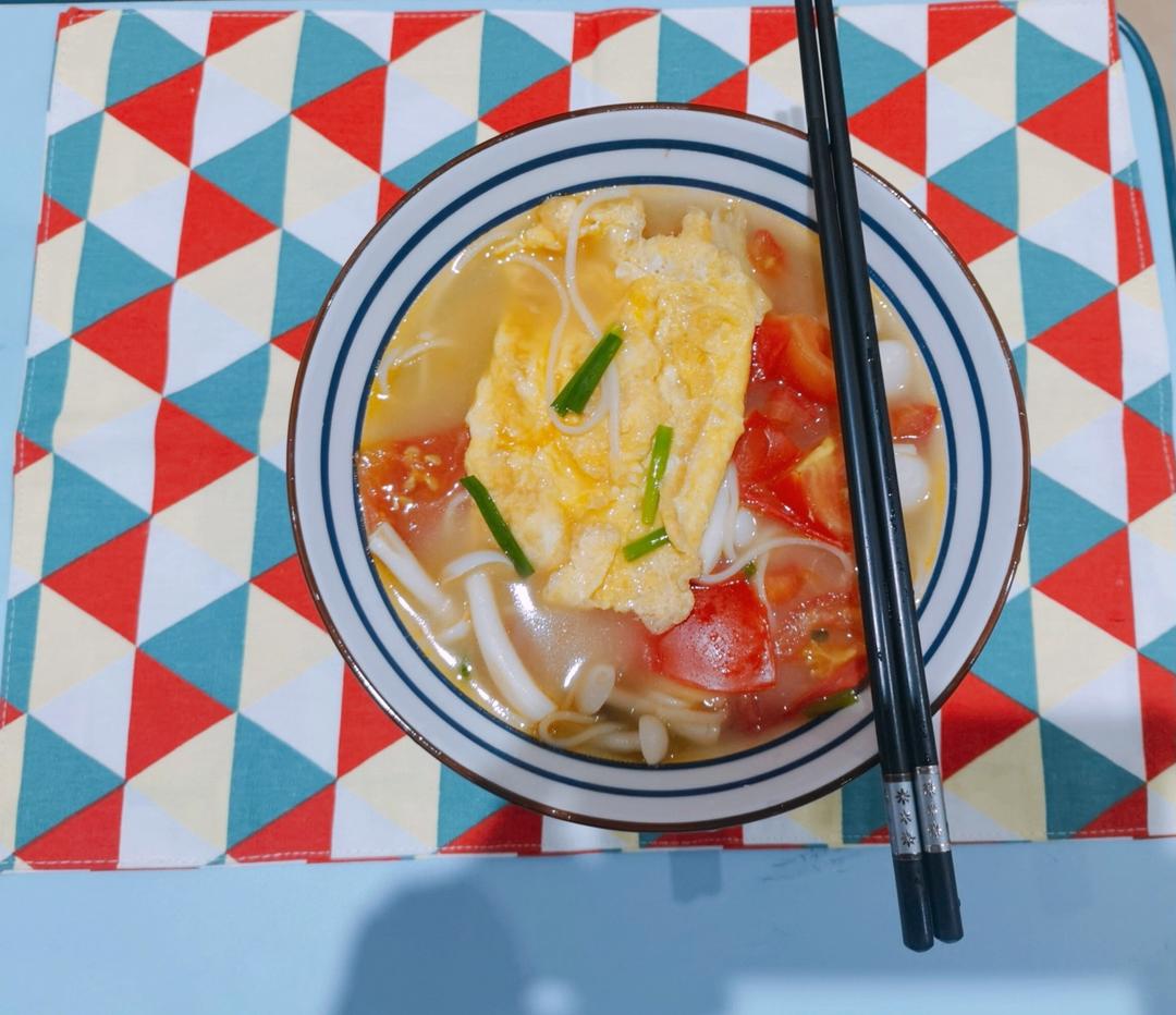 恨不得抱着锅舔的番茄鸡蛋面