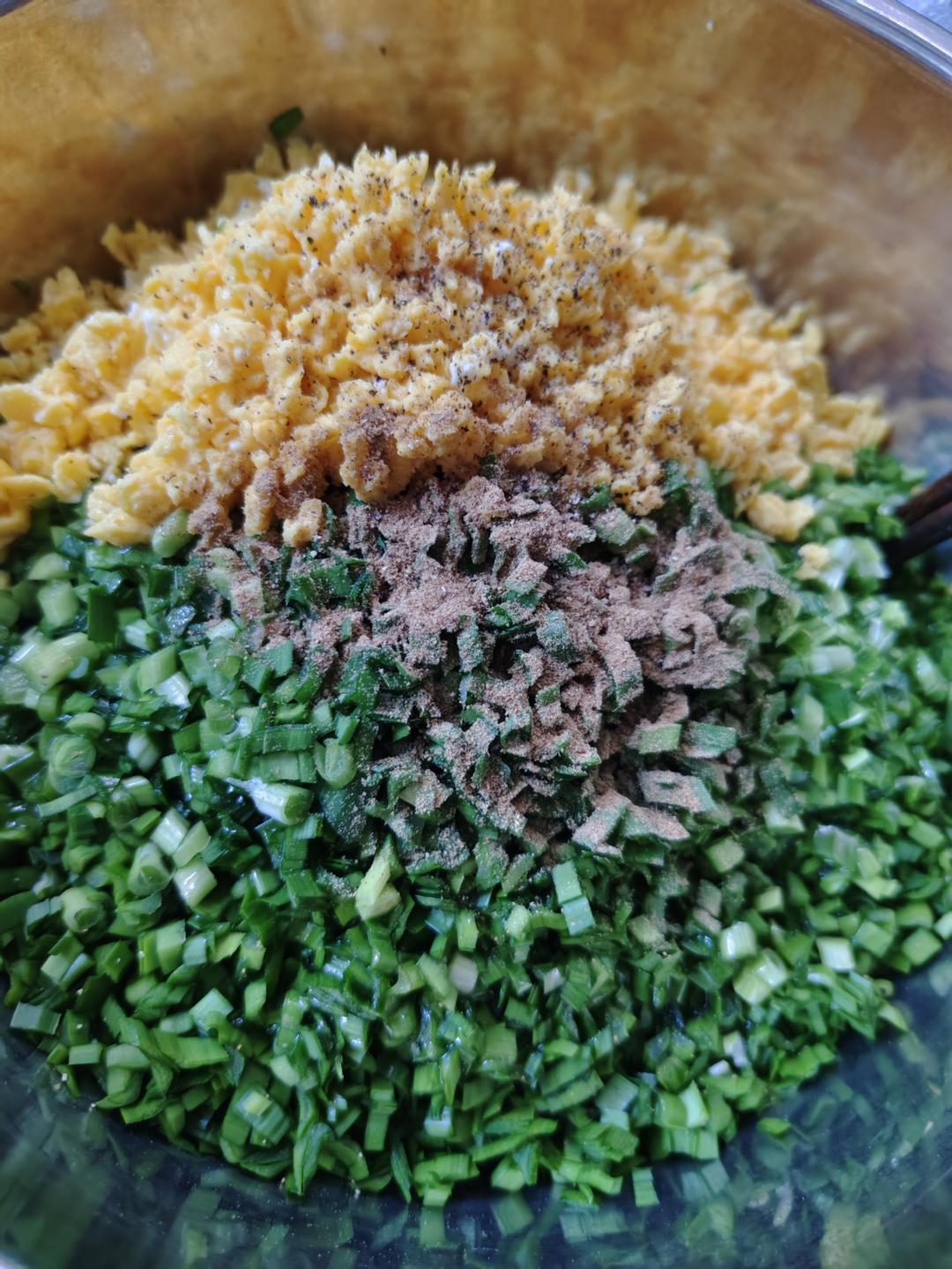 不出水的韭菜鸡蛋馅（饺子）