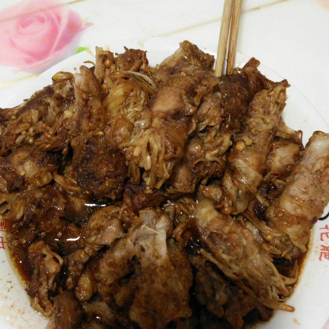 烤五花肉（五花肉+金针菇）