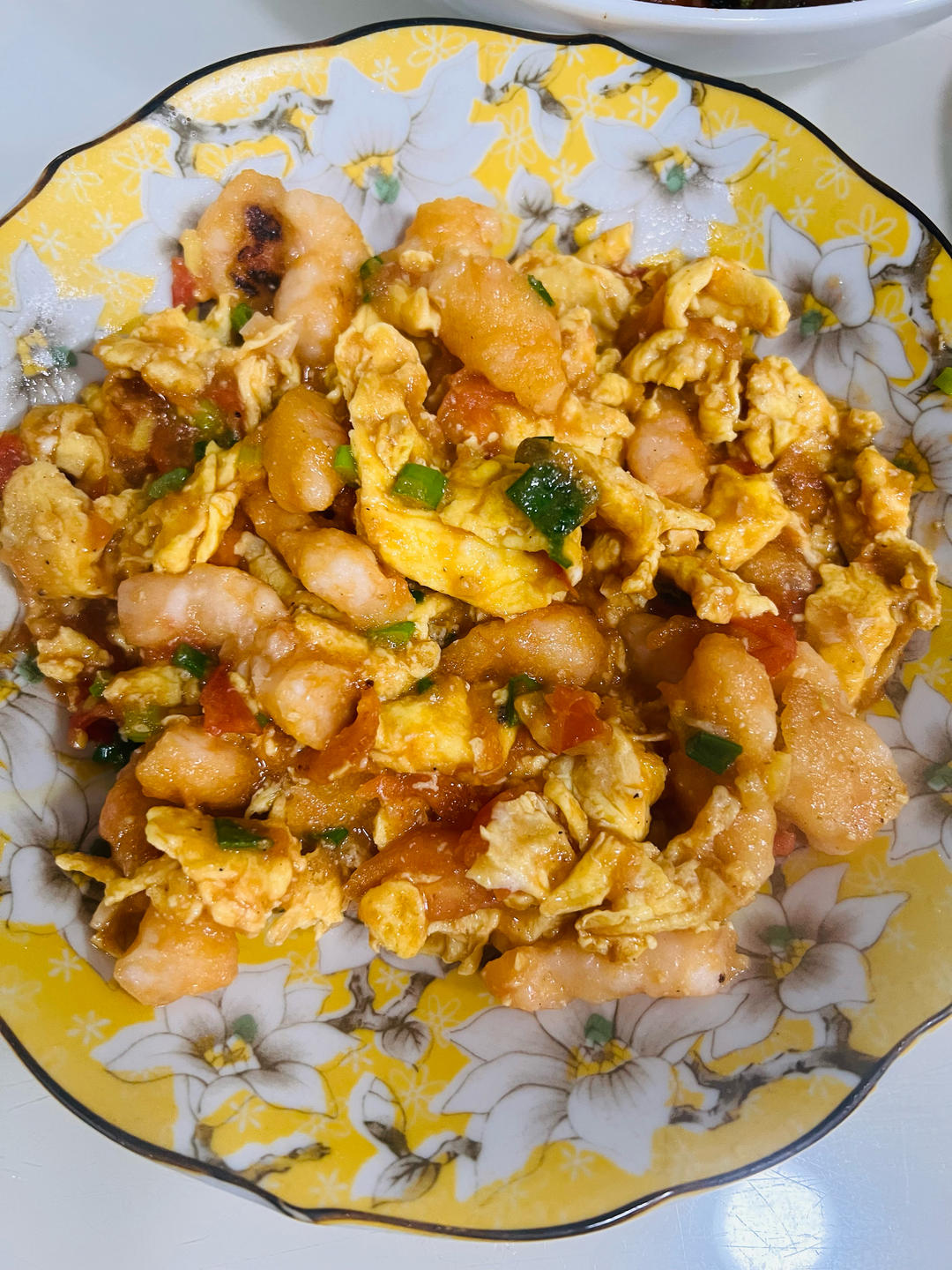 今日菜谱：虾滑番茄滑蛋
