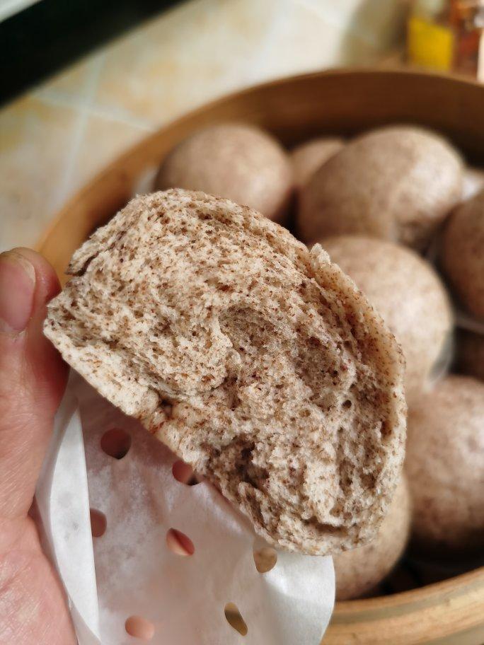 全麦大馒头 (简单易做，一次发酵)