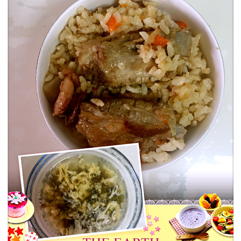 芋头排骨焖饭—有饭有肉有菜一人食