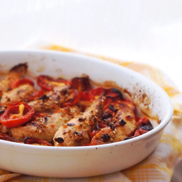 香蒜蕃茄烤鸡腿