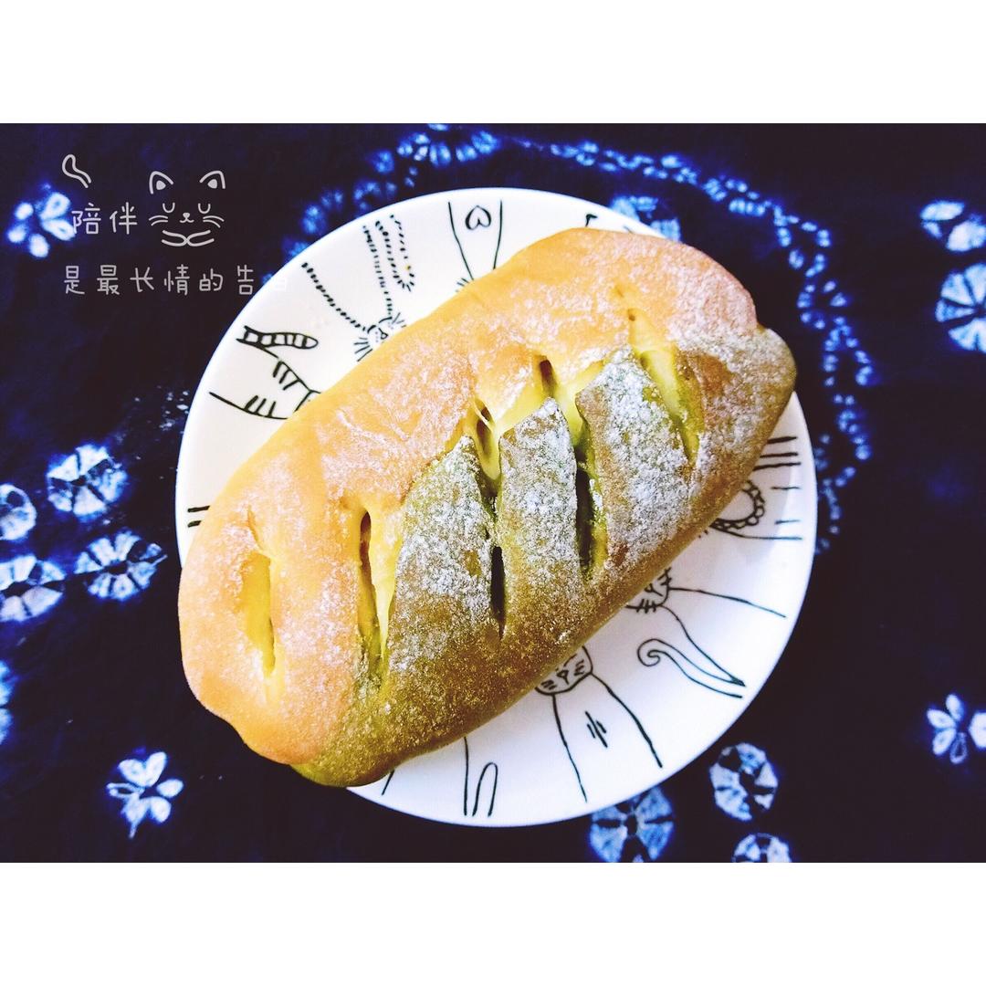 抹茶蜜豆乳酪软欧