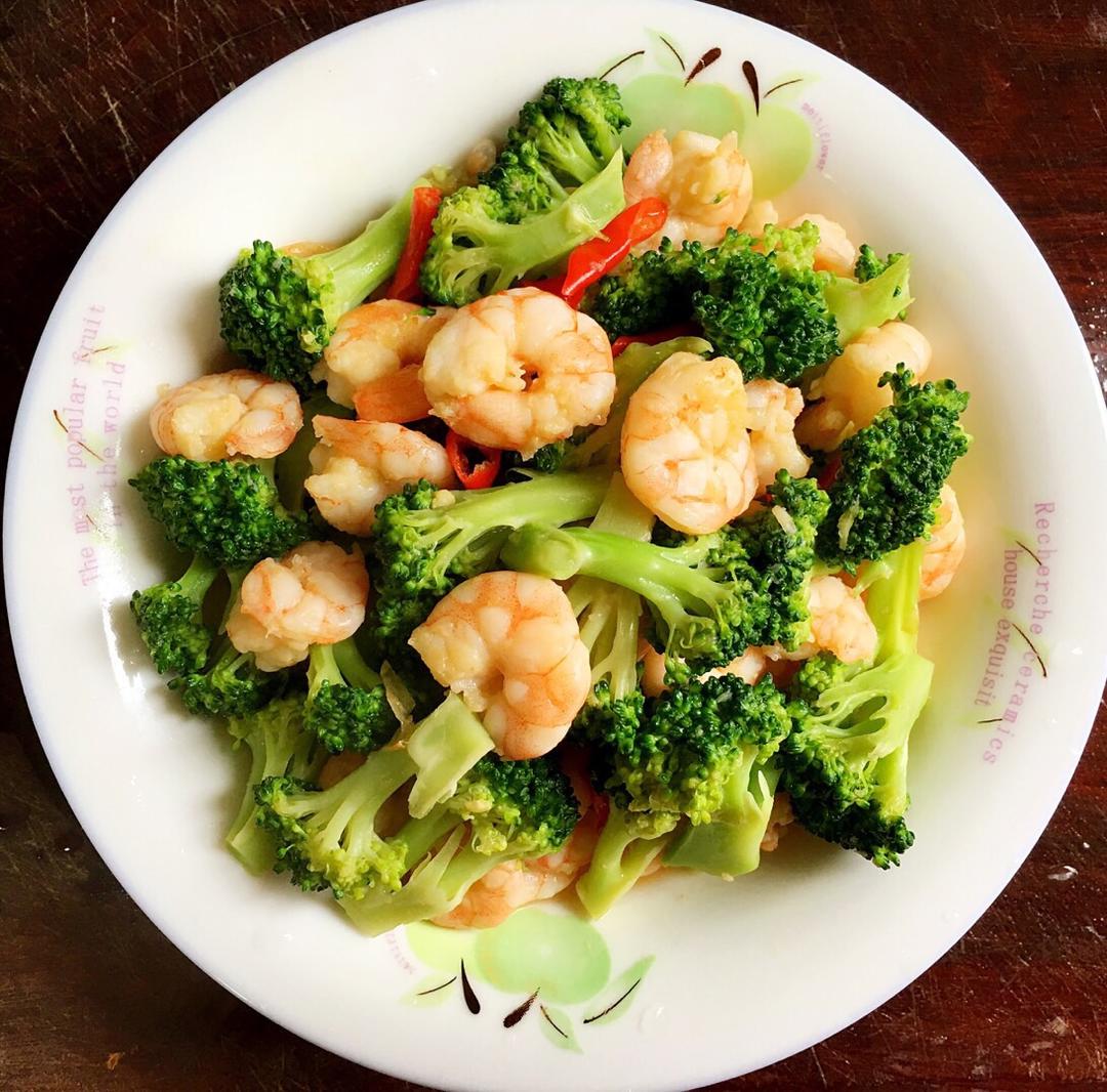 西兰花炒虾仁