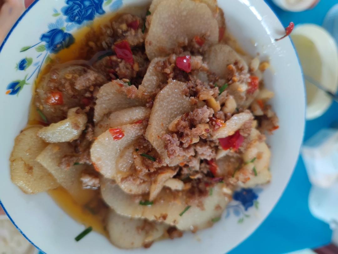 肉末炒脆淮山（超下饭）