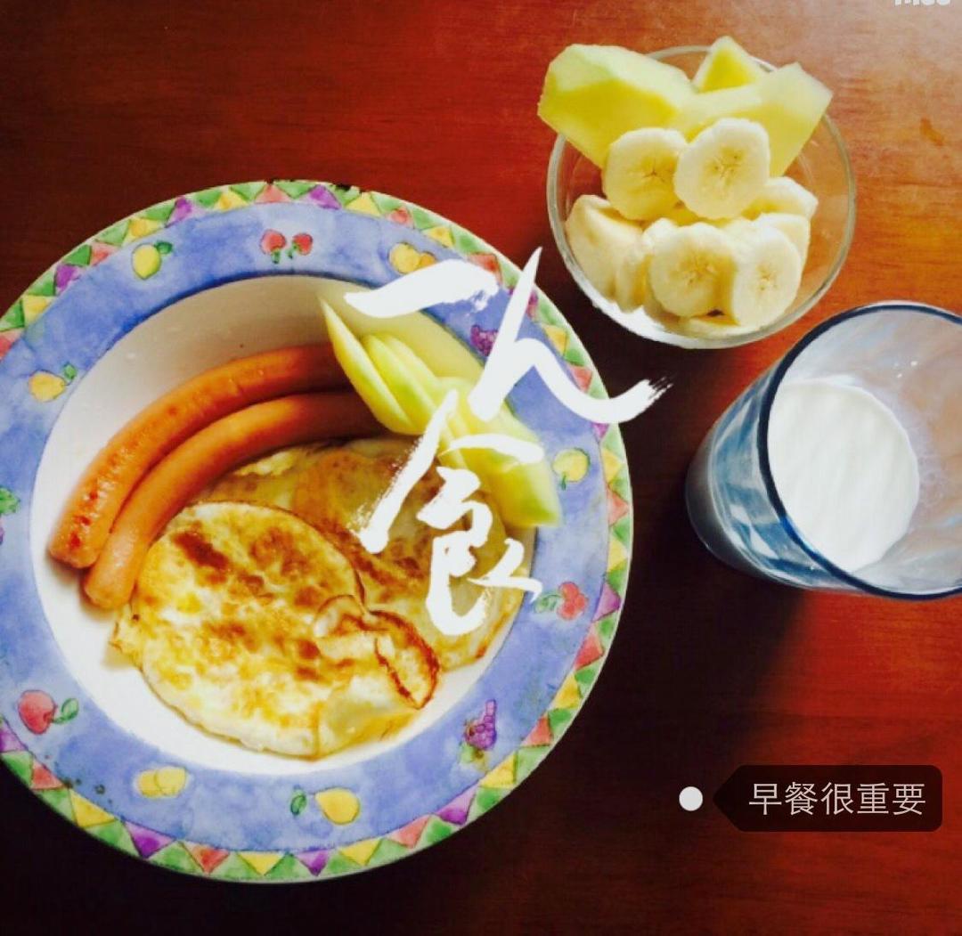 早饭 荷包蛋香肠款