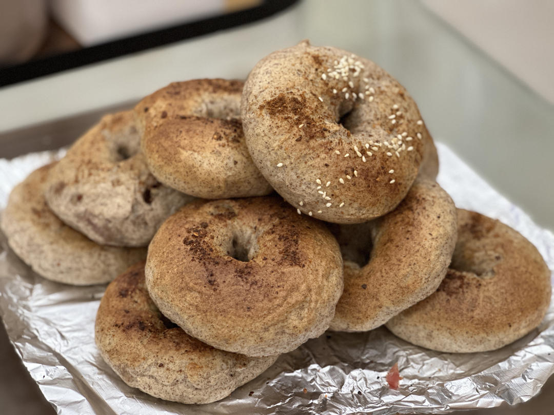 🥯全麦麻辣香肠贝果｜快手易做｜无需手套膜｜无需长时间发酵