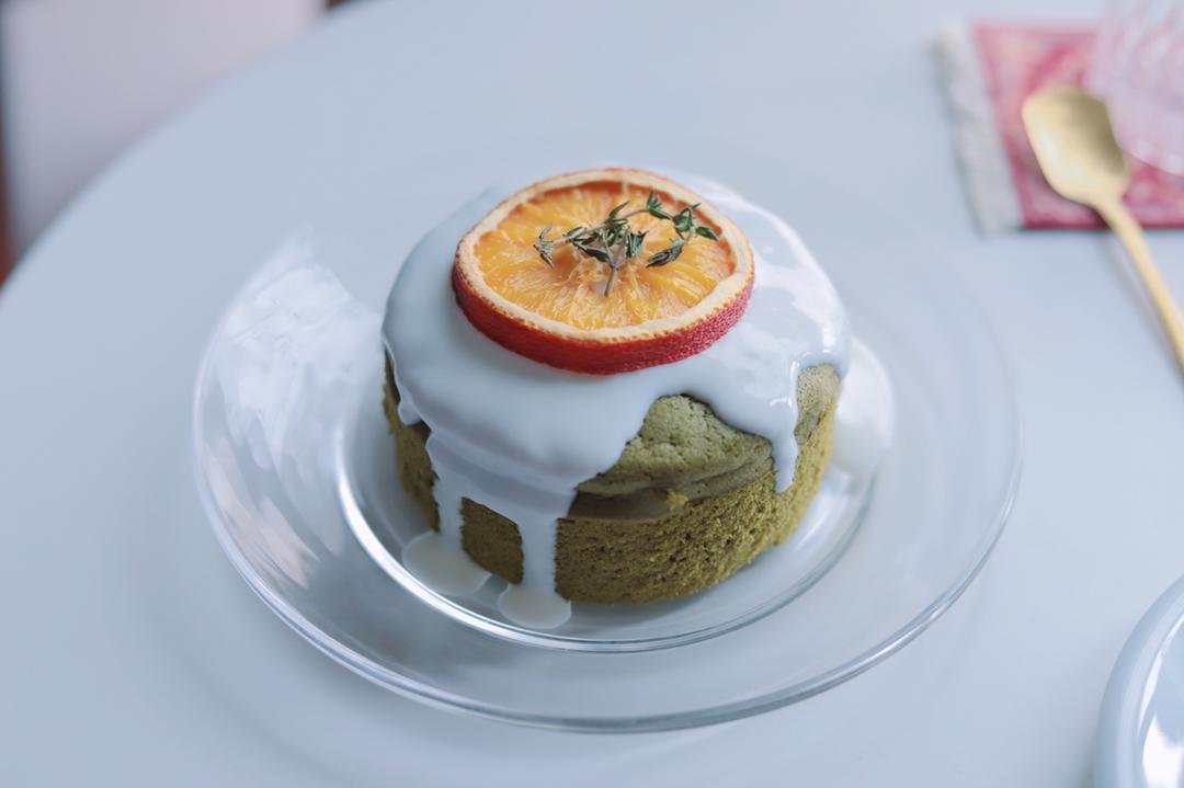 六寸抹茶戚风蛋糕